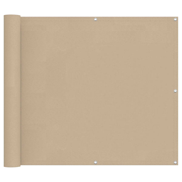 Beiger Balkonsichtschutz 100x500cm Oxford-Gewebe