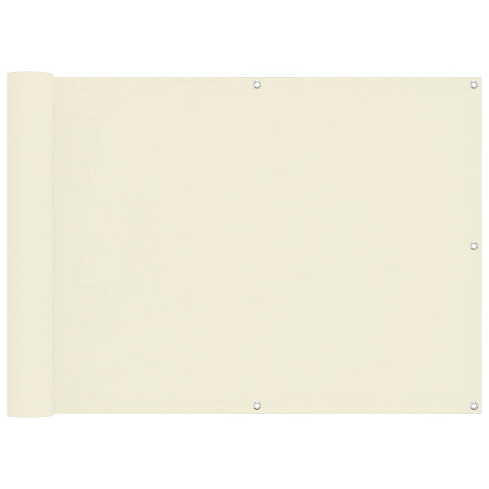 Balkonsichtschutz Creme Oxford-Stoff 75x200cm