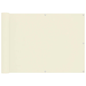 Balkonsichtschutz Creme Oxford-Stoff 75x200cm