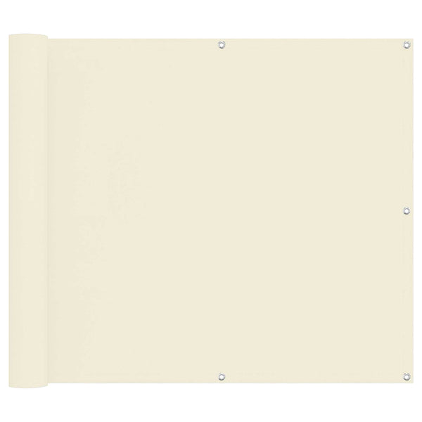 Balkonsichtschutz Creme Oxford-Stoff 100x300 cm