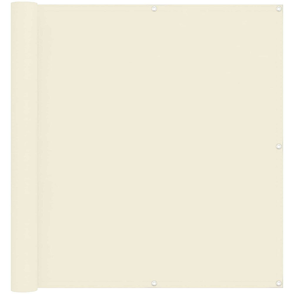 Balkonsichtschutz Creme Oxford-Stoff 110x600 cm