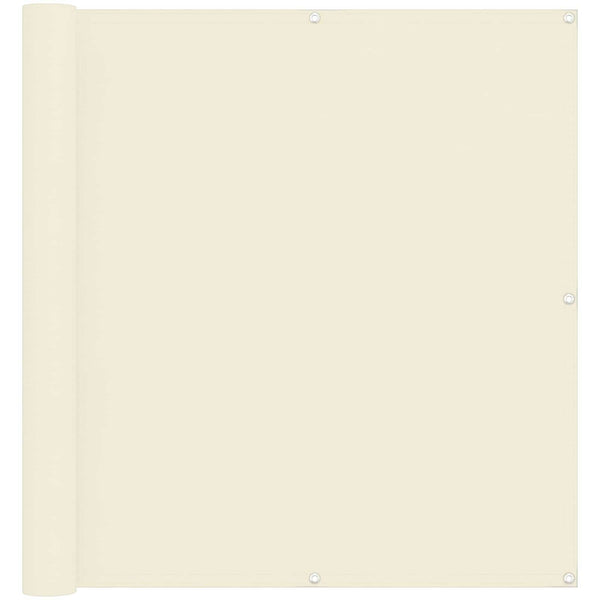 Balkonsichtschutz Creme Oxford-Stoff 110x600 cm