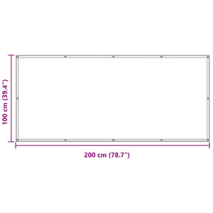 Balkonsichtschutz Terrakotta 100x200cm Oxford-Stoff