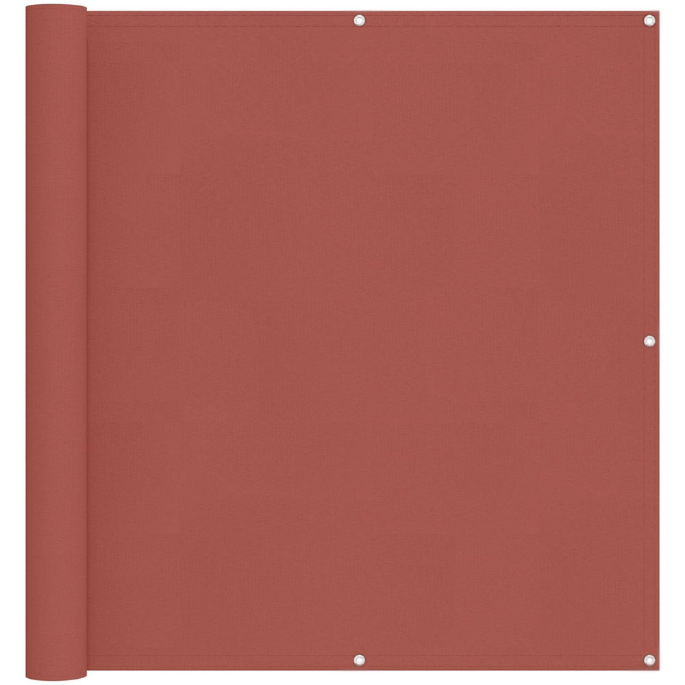 Balkonsichtschutz Terrakotta Oxford-Stoff 110x800cm