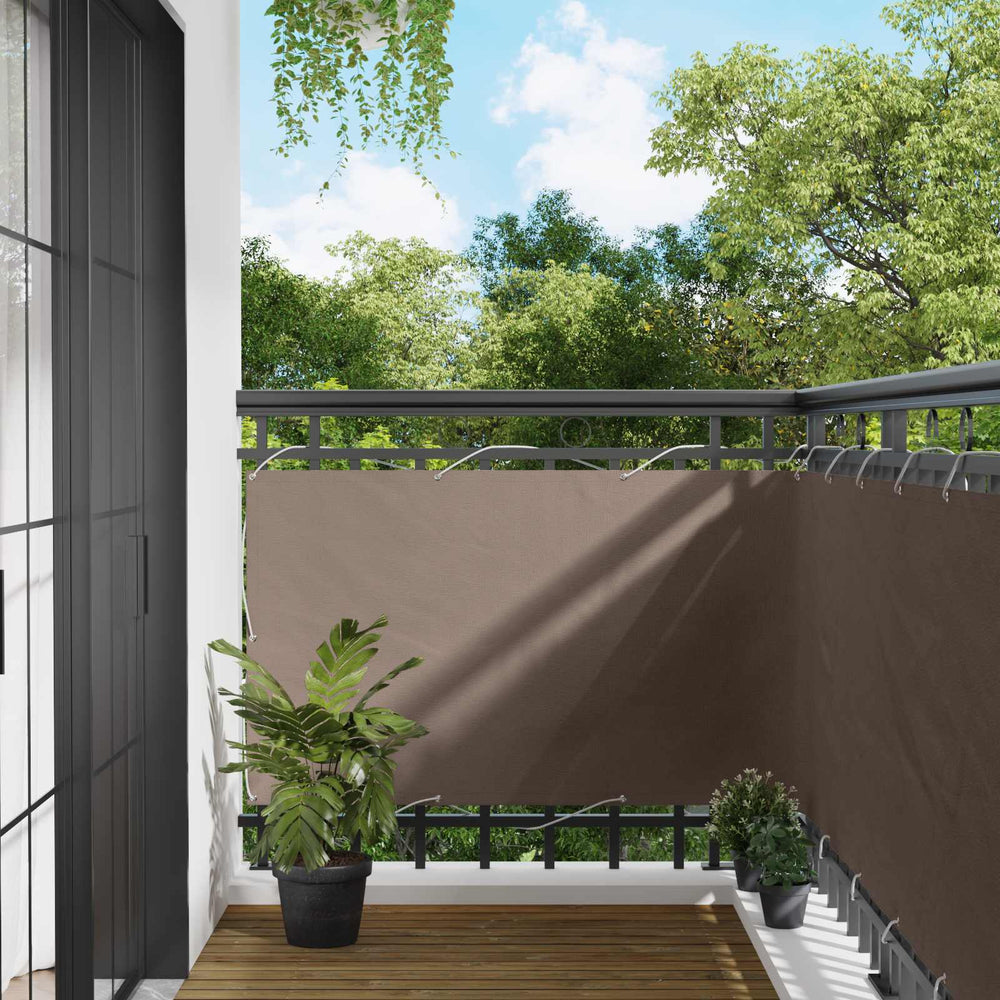 Balkonsichtschutz Taupe 100x300 cm Oxford-Gewebe
