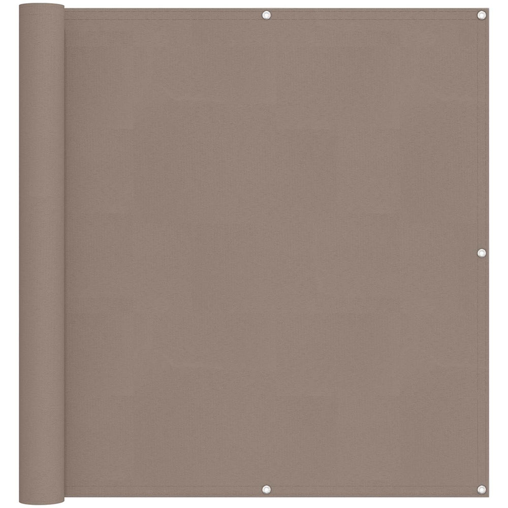 Balkonsichtschutz Taupe Oxford-Stoff 110x200cm