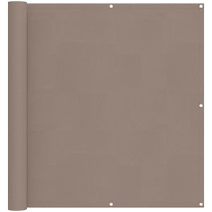 Balkonsichtschutz Taupe Oxford-Stoff 110x200cm