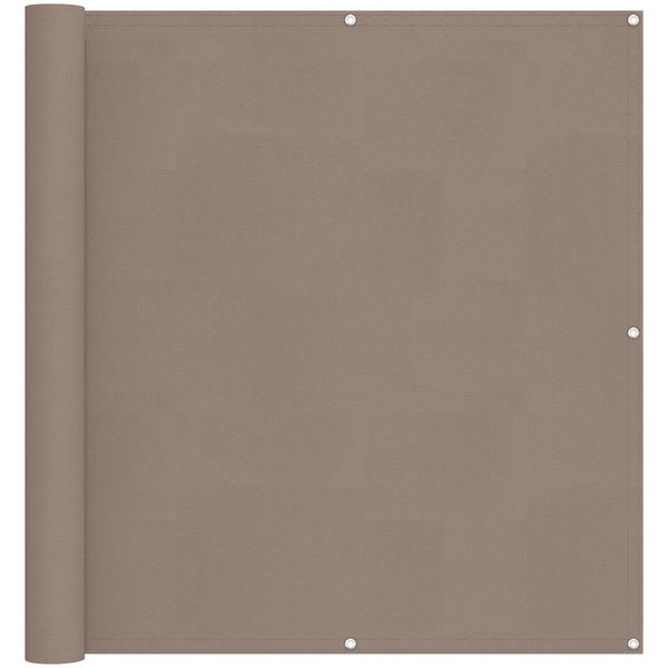 Balkonsichtschutz Taupe Oxford-Stoff 110x300cm