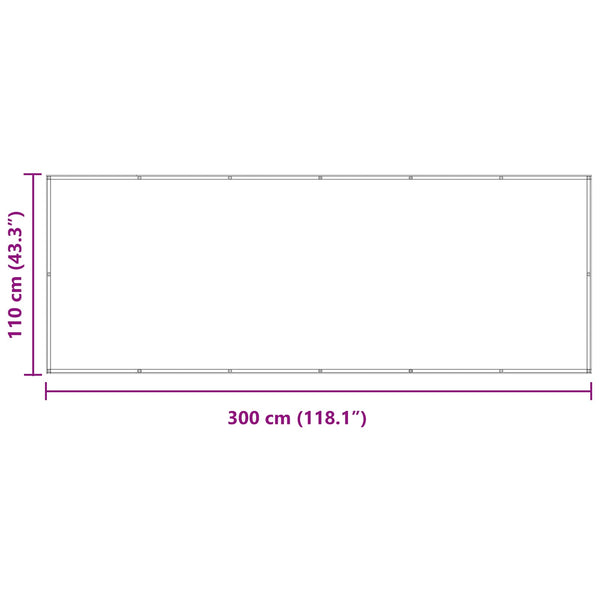 Balkonsichtschutz Taupe Oxford-Stoff 110x300cm