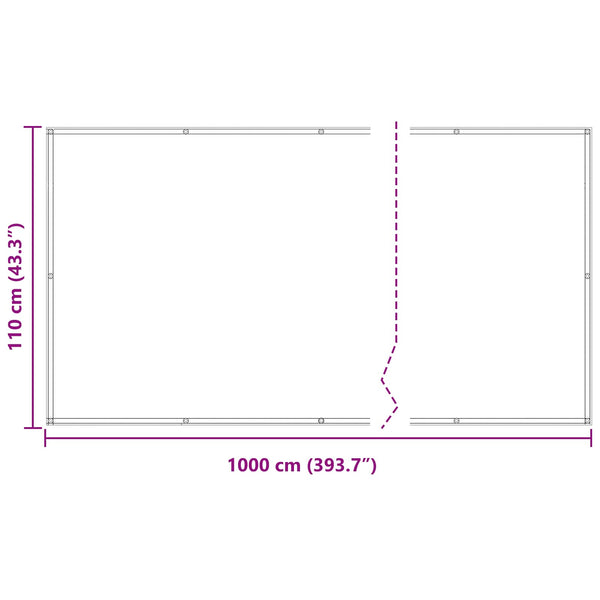 Balkonsichtschutz Blau Oxford-Stoff 110x1000cm