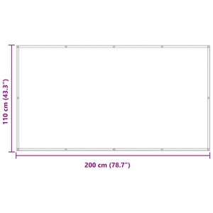 Balkonsichtschutz Schwarz Oxford-Stoff 110x200cm