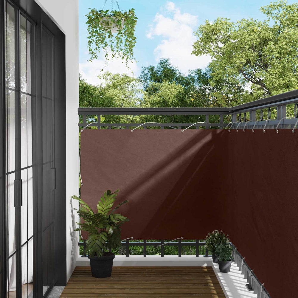 Balkonsichtschutz Braun 110x300cm Oxford-Gewebe
