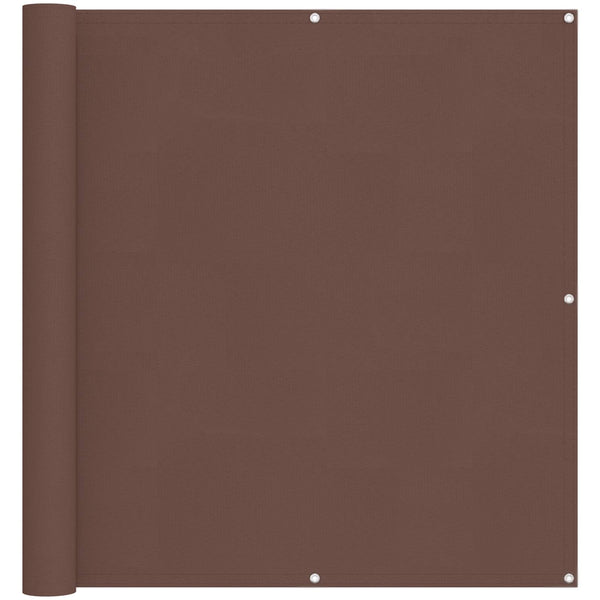 Balkonsichtschutz Braun 110x600cm Oxford-Stoff