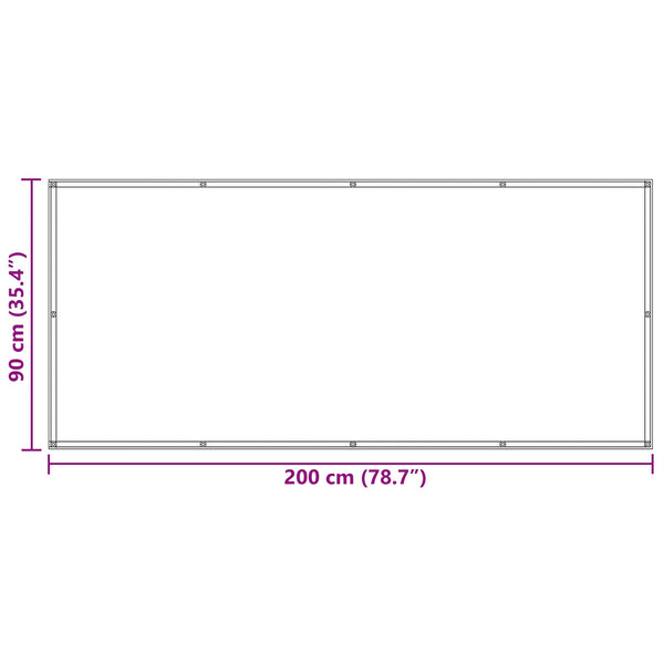 Balkonsichtschutz Bordeauxrot 90x200cm Oxford