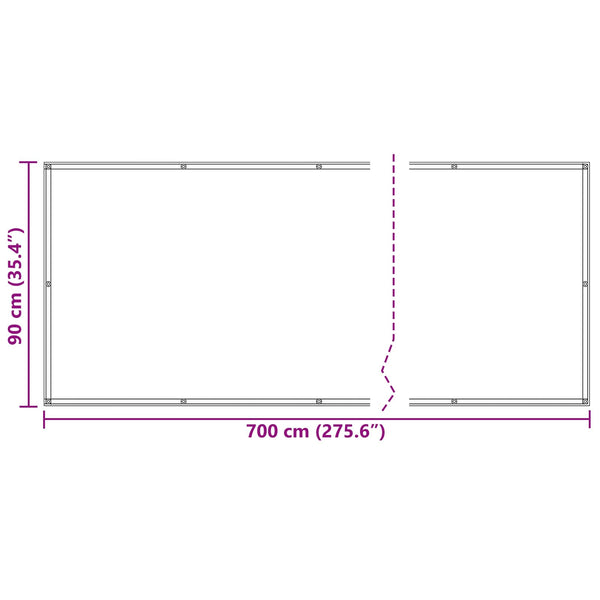 vidaXL Brise-vue de balcon rouge bordeaux 90 x 700 cm