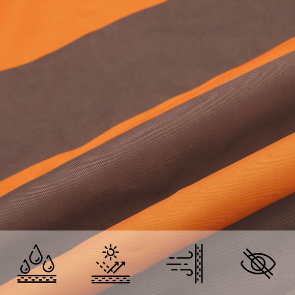 Sonnensegel Orange Braun 5x3m Polyester