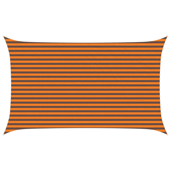 Sonnensegel Orange Braun 5x3m Polyester