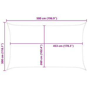 Sonnensegel Orange Braun 5x3m Polyester
