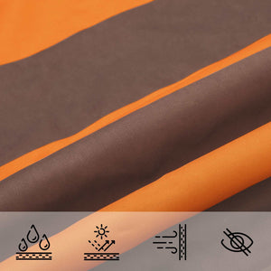 Sonnensegel Orange Braun 5x3,5m Polyester