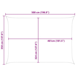 Sonnensegel Orange Braun 5x3,5m Polyester