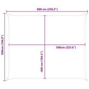Sonnensegel Orange Braun 6x5m Polyester