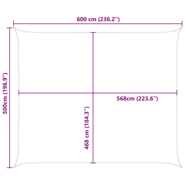 Sonnensegel Orange Braun 6x5m Polyester