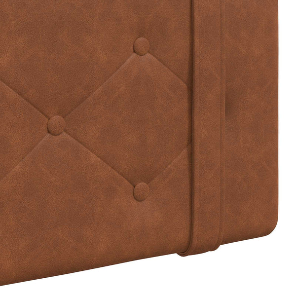 vidaXL Hanging Headboard Brown Antique PU
