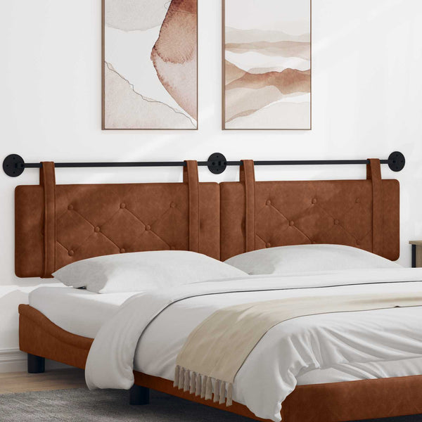 vidaXL Hanging Headboard Brown Antique PU