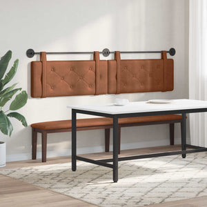 vidaXL Hanging Headboard Brown Antique PU