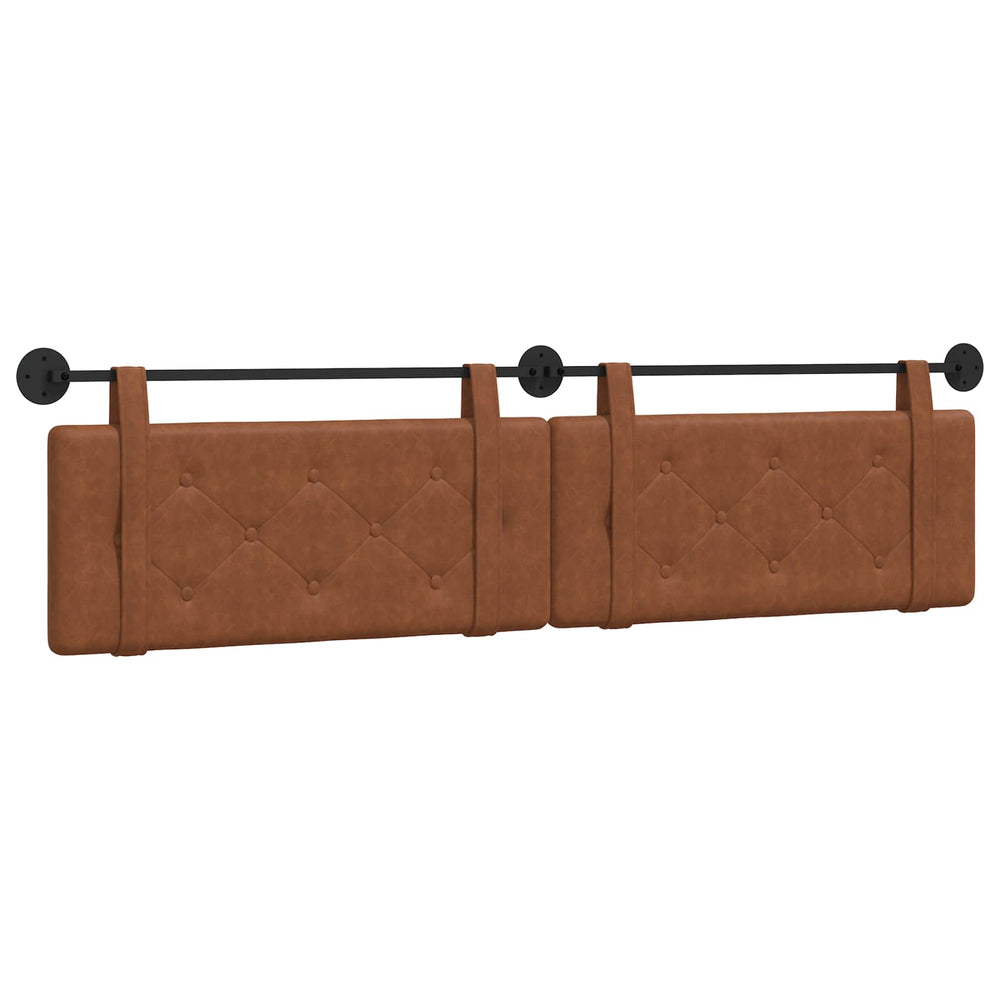 vidaXL Hanging Headboard Brown Antique PU