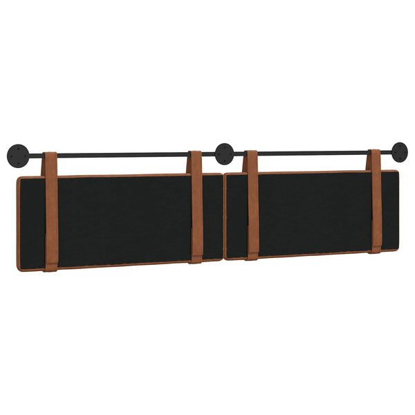 vidaXL Hanging Headboard Brown Antique PU