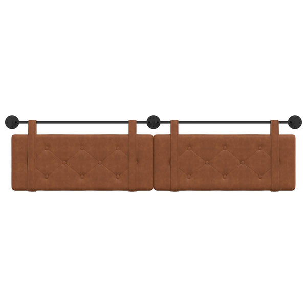 vidaXL Hanging Headboard Brown Antique PU