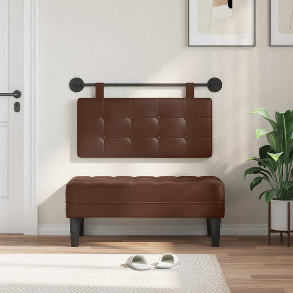 vidaXL Hanging Headboard Brown Artificial Leather
