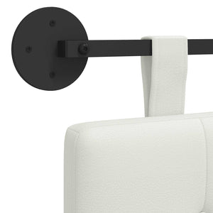 vidaXL Wall-Mounted Headboard White Faux Leather