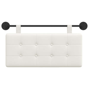 vidaXL Wall-Mounted Headboard White Faux Leather