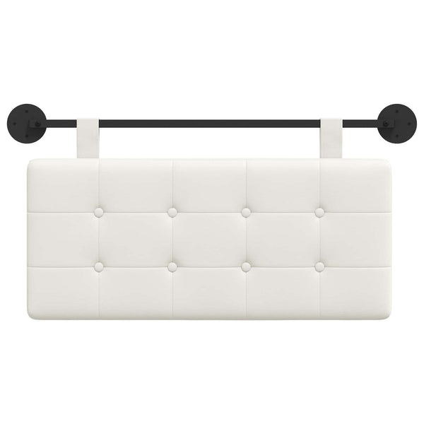vidaXL Wall-Mounted Headboard White Faux Leather