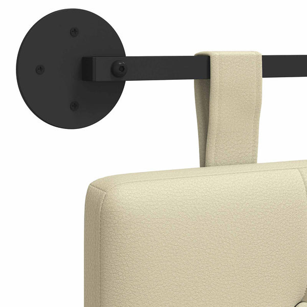 vidaXL Hanging Headboard Cream Faux Leather