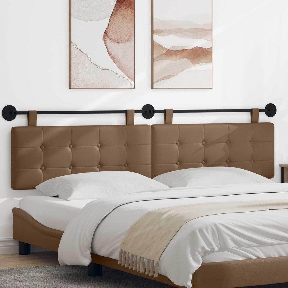 vidaXL Hanging Headboard Cappuccino Faux Leather