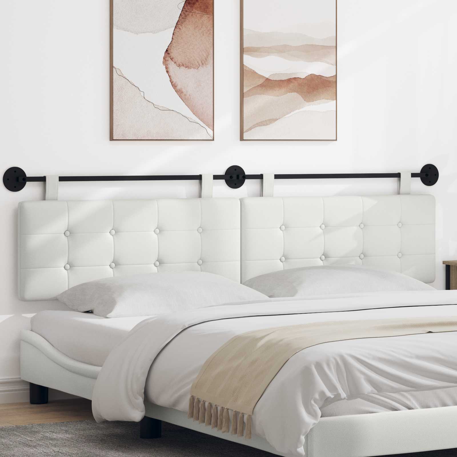 vidaXL Hanging Headboard Faux Leather