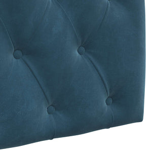 vidaXL Tête de lit suspendue velours bleu