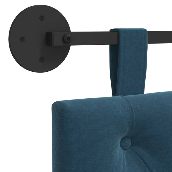 vidaXL Tête de lit suspendue velours bleu