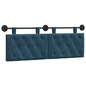 vidaXL Tête de lit suspendue velours bleu