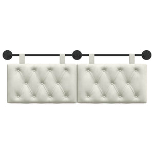 vidaXL Hanging Headboard Cream Velvet