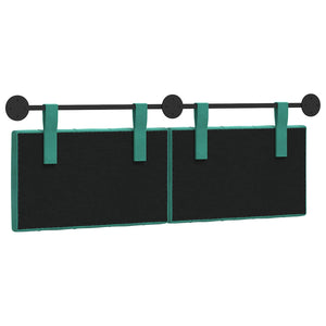 vidaXL Hanging Headboard Turquoise Velvet