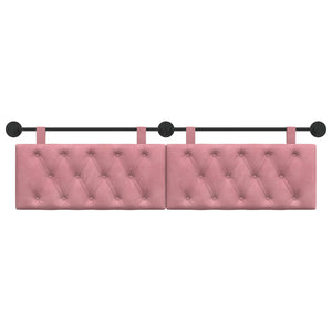vidaXL Wall-Mounted Headboard Pink Velvet