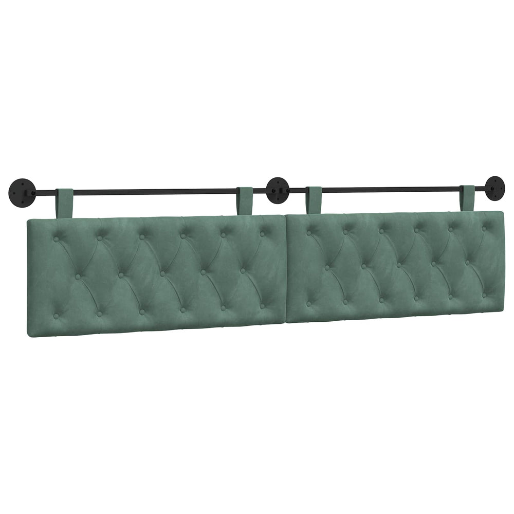vidaXL Hanging Headboard Sea Green Velvet