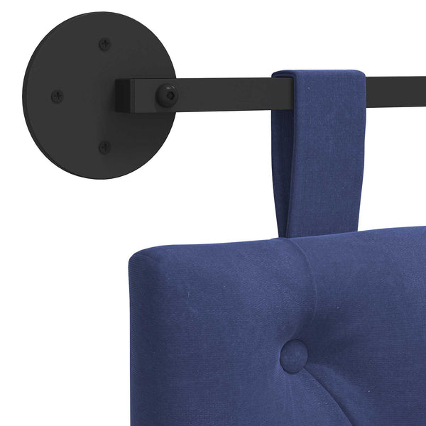 vidaXL Wall-Mounted Headboard Police Blue Velvet