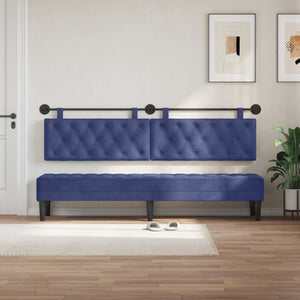 vidaXL Wall-Mounted Headboard Police Blue Velvet