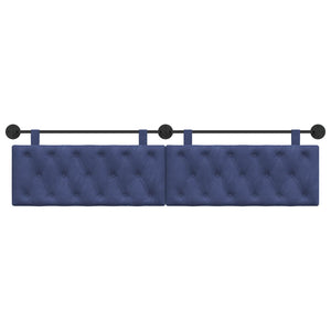 vidaXL Wall-Mounted Headboard Police Blue Velvet
