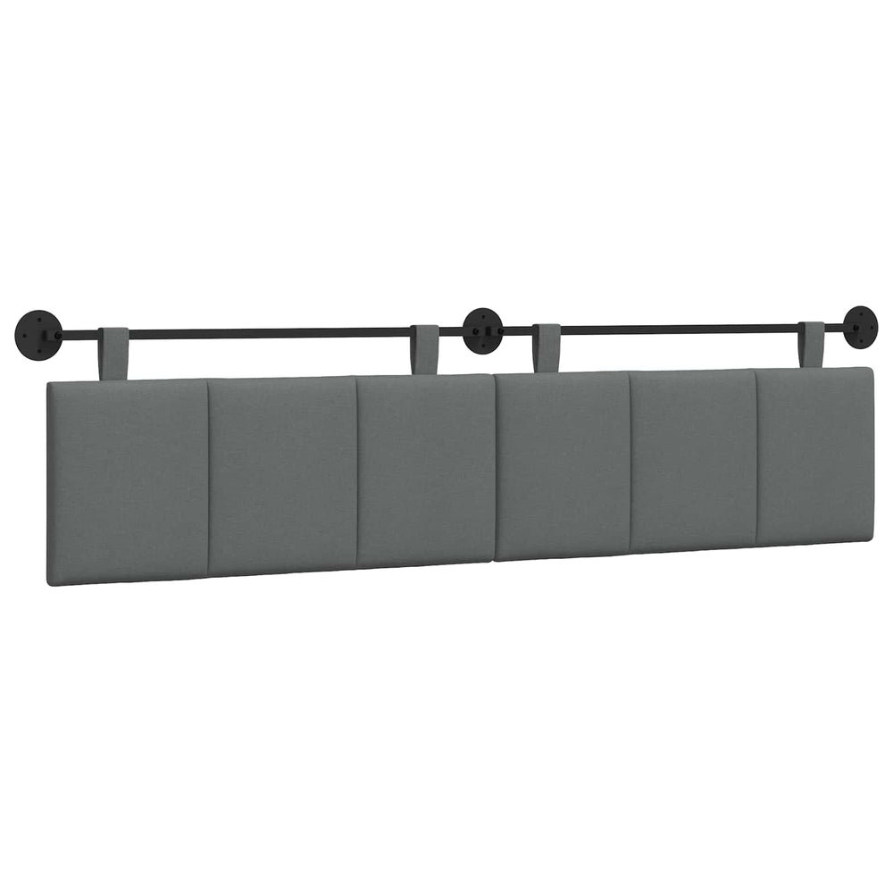 vidaXL Hanging Headboard Dark Grey Fabric